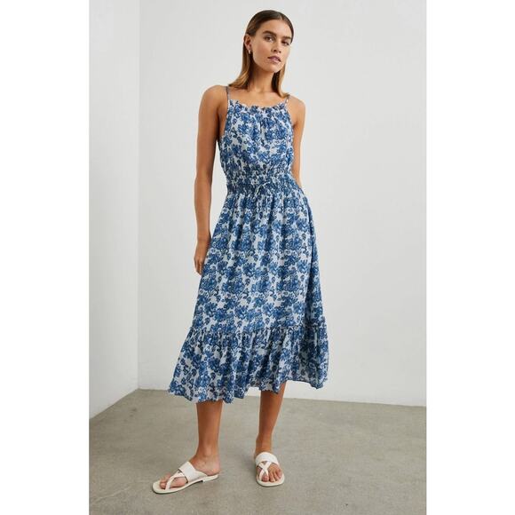 Rails Magdalene Floral Smocked Waist Midi Sundress US Women’s M - Picture 1 of 10